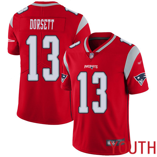 New England Patriots Football #13 Inverted Legend Limited Red Youth Phillip Dorsett NFL Jersey->new england patriots->NFL Jersey